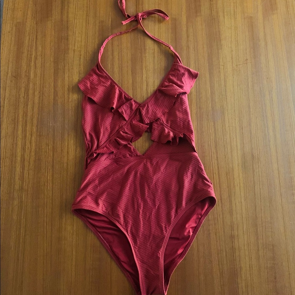 Aerie One Piece Ruffle Swim Suit